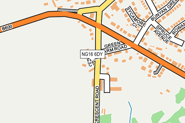 NG16 6DY map - OS OpenMap – Local (Ordnance Survey)