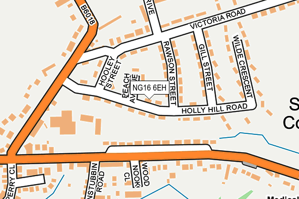 NG16 6EH map - OS OpenMap – Local (Ordnance Survey)