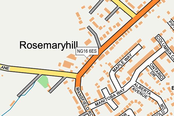 NG16 6ES map - OS OpenMap – Local (Ordnance Survey)