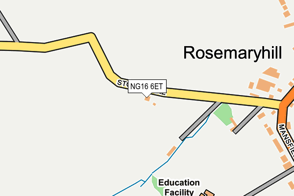 NG16 6ET map - OS OpenMap – Local (Ordnance Survey)
