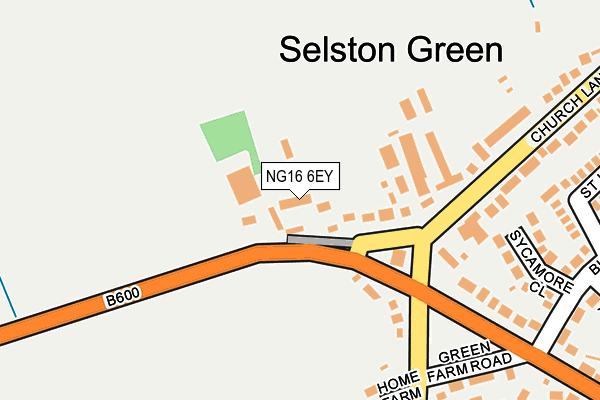 NG16 6EY map - OS OpenMap – Local (Ordnance Survey)