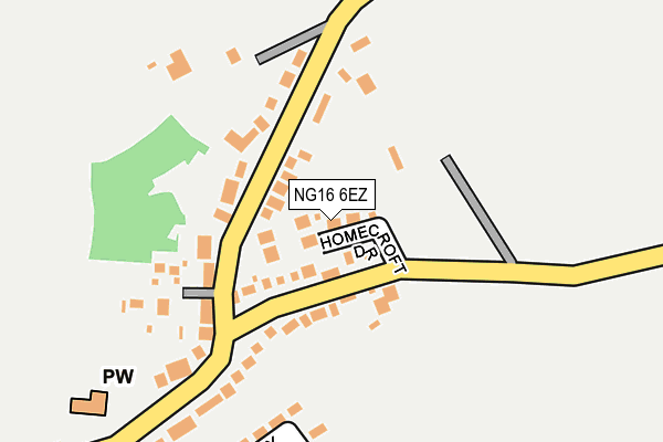 NG16 6EZ map - OS OpenMap – Local (Ordnance Survey)