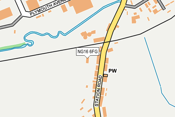 NG16 6FG map - OS OpenMap – Local (Ordnance Survey)