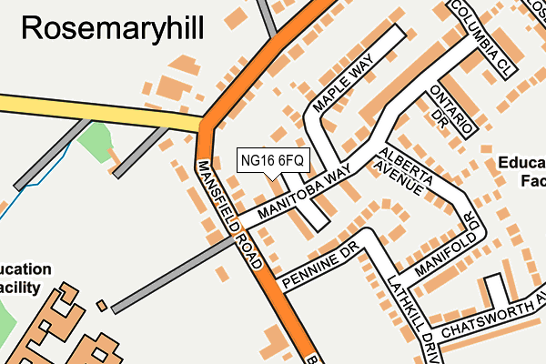 NG16 6FQ map - OS OpenMap – Local (Ordnance Survey)