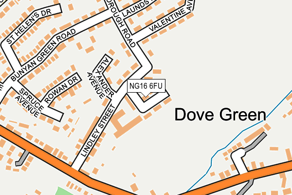 NG16 6FU map - OS OpenMap – Local (Ordnance Survey)