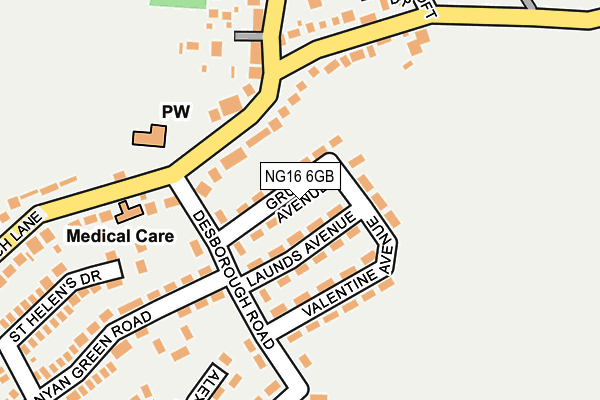 NG16 6GB map - OS OpenMap – Local (Ordnance Survey)