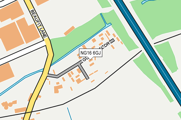 NG16 6GJ map - OS OpenMap – Local (Ordnance Survey)