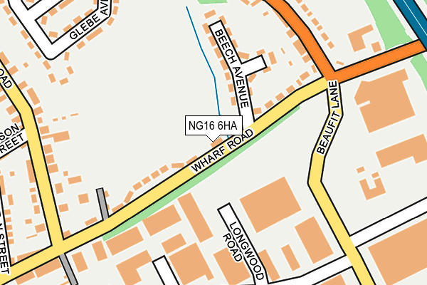 NG16 6HA map - OS OpenMap – Local (Ordnance Survey)