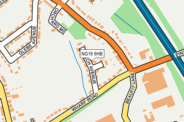 NG16 6HB map - OS OpenMap – Local (Ordnance Survey)