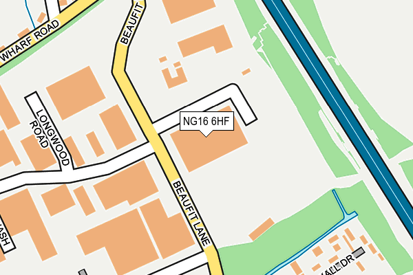 NG16 6HF map - OS OpenMap – Local (Ordnance Survey)