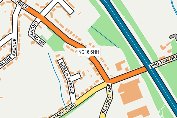 NG16 6HH map - OS OpenMap – Local (Ordnance Survey)