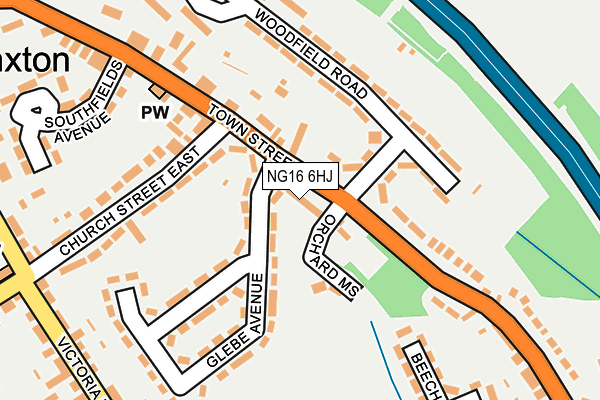 NG16 6HJ map - OS OpenMap – Local (Ordnance Survey)