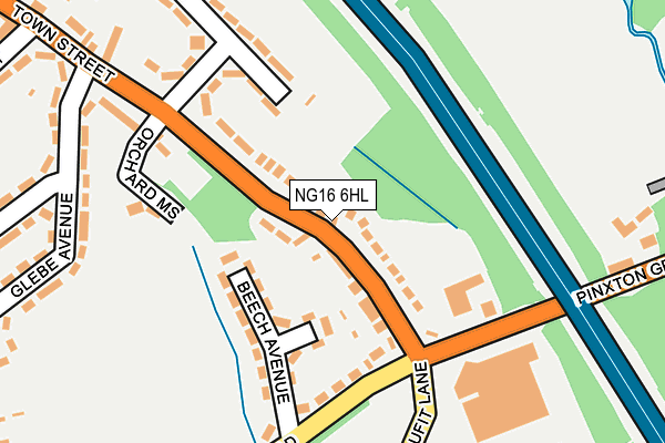 NG16 6HL map - OS OpenMap – Local (Ordnance Survey)