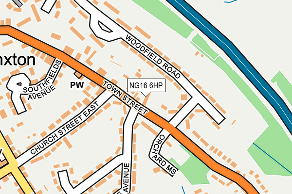 NG16 6HP map - OS OpenMap – Local (Ordnance Survey)