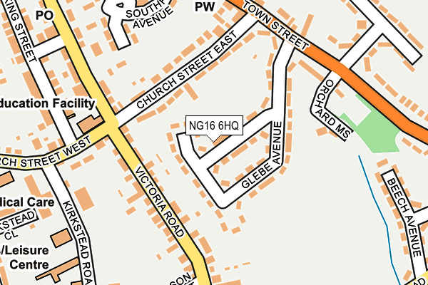 NG16 6HQ map - OS OpenMap – Local (Ordnance Survey)