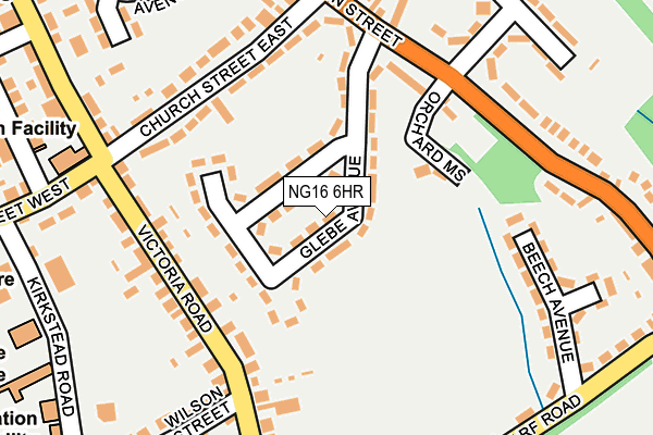 NG16 6HR map - OS OpenMap – Local (Ordnance Survey)