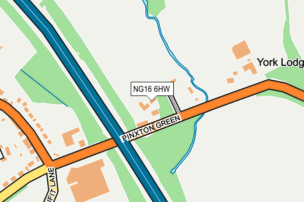 NG16 6HW map - OS OpenMap – Local (Ordnance Survey)