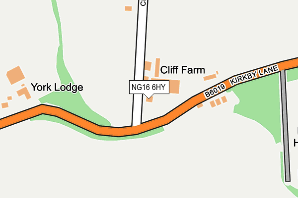 NG16 6HY map - OS OpenMap – Local (Ordnance Survey)