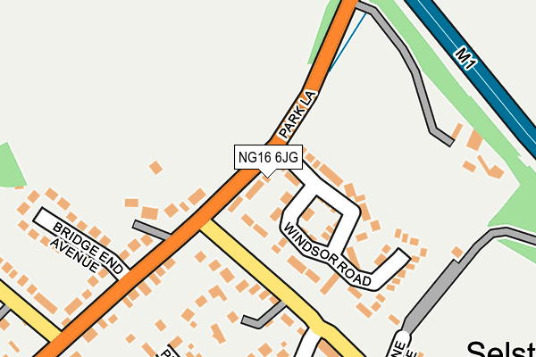 NG16 6JG map - OS OpenMap – Local (Ordnance Survey)