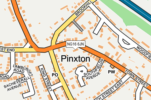 NG16 6JN map - OS OpenMap – Local (Ordnance Survey)