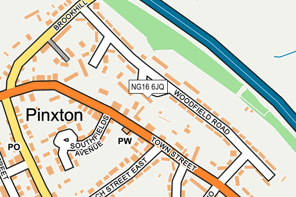 NG16 6JQ map - OS OpenMap – Local (Ordnance Survey)