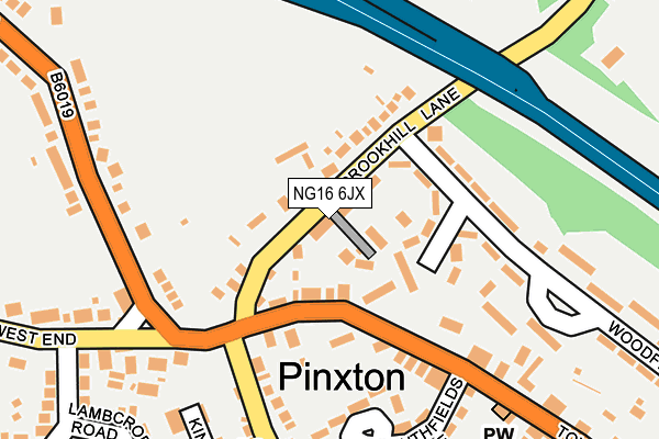 NG16 6JX map - OS OpenMap – Local (Ordnance Survey)