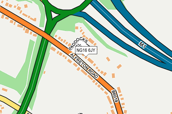 NG16 6JY map - OS OpenMap – Local (Ordnance Survey)