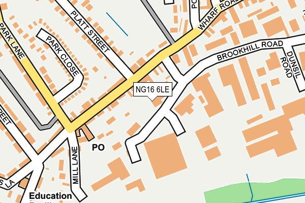 NG16 6LE map - OS OpenMap – Local (Ordnance Survey)