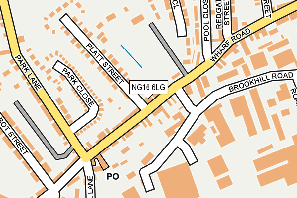 NG16 6LG map - OS OpenMap – Local (Ordnance Survey)