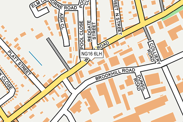 NG16 6LH map - OS OpenMap – Local (Ordnance Survey)