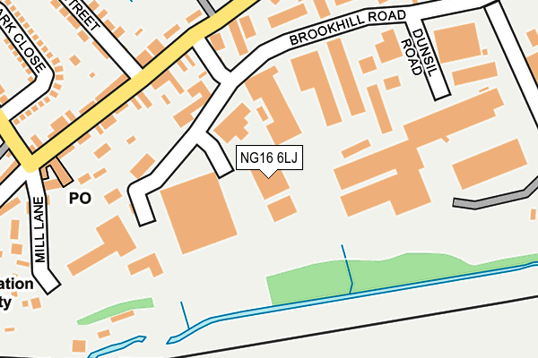 NG16 6LJ map - OS OpenMap – Local (Ordnance Survey)