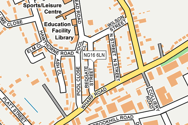 NG16 6LN map - OS OpenMap – Local (Ordnance Survey)