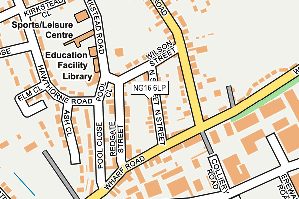 NG16 6LP map - OS OpenMap – Local (Ordnance Survey)