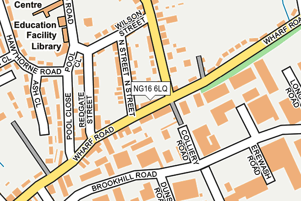 NG16 6LQ map - OS OpenMap – Local (Ordnance Survey)