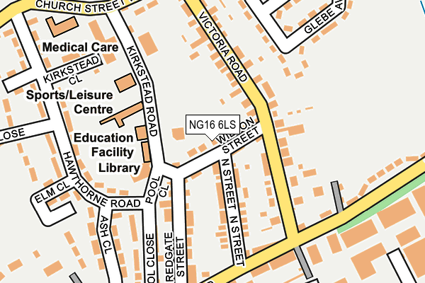 NG16 6LS map - OS OpenMap – Local (Ordnance Survey)