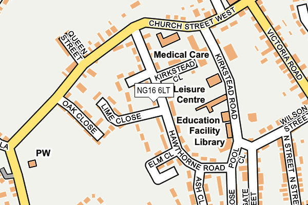 NG16 6LT map - OS OpenMap – Local (Ordnance Survey)
