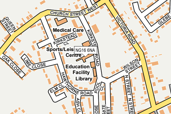 NG16 6NA map - OS OpenMap – Local (Ordnance Survey)
