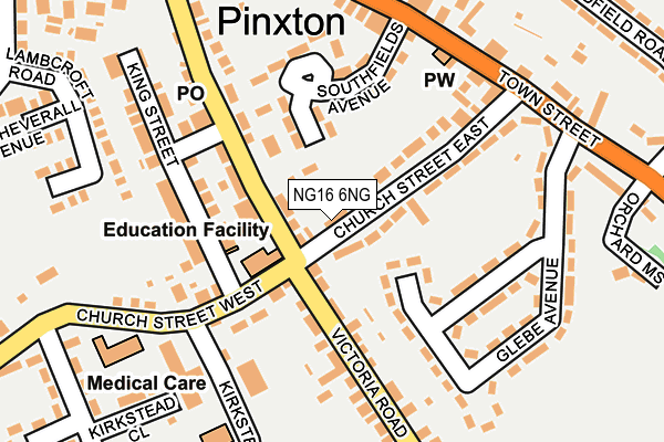 NG16 6NG map - OS OpenMap – Local (Ordnance Survey)