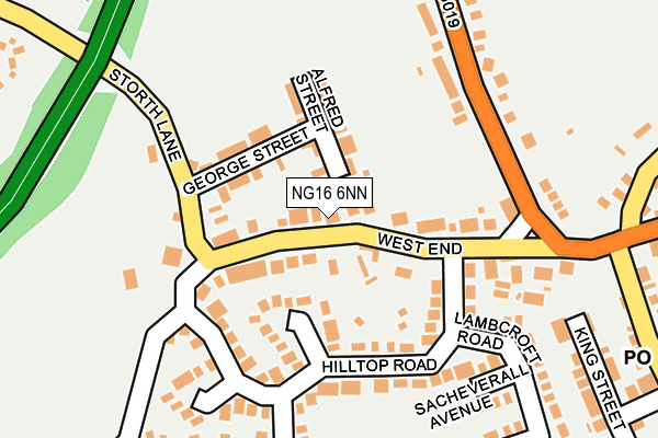 NG16 6NN map - OS OpenMap – Local (Ordnance Survey)