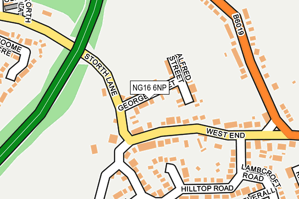 NG16 6NP map - OS OpenMap – Local (Ordnance Survey)