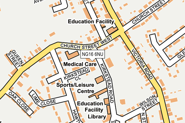 NG16 6NU map - OS OpenMap – Local (Ordnance Survey)