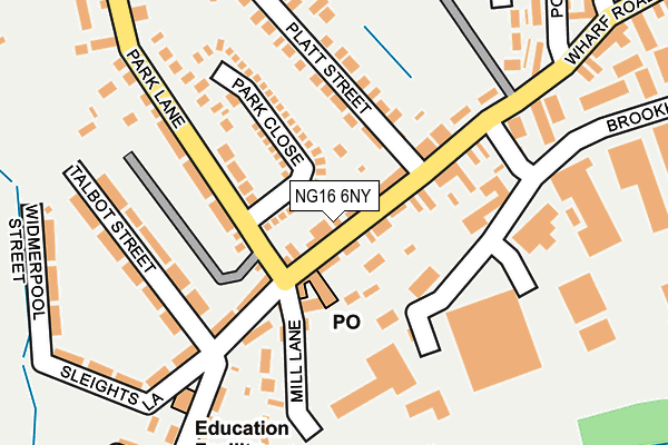 NG16 6NY map - OS OpenMap – Local (Ordnance Survey)