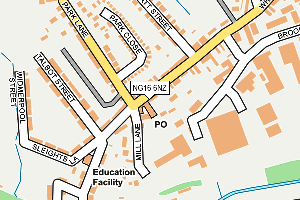 NG16 6NZ map - OS OpenMap – Local (Ordnance Survey)