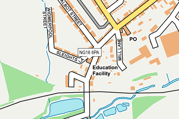 NG16 6PA map - OS OpenMap – Local (Ordnance Survey)