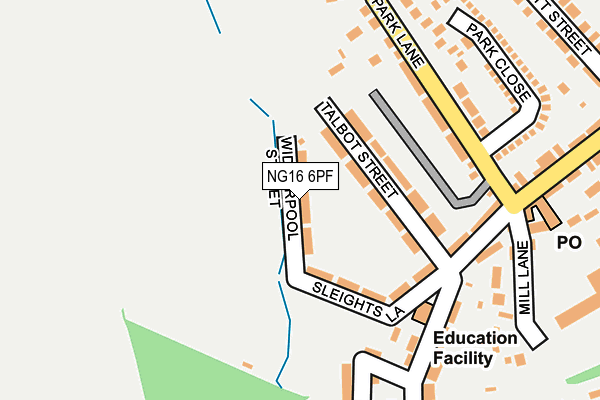 NG16 6PF map - OS OpenMap – Local (Ordnance Survey)