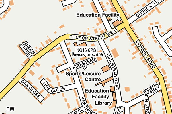 NG16 6PG map - OS OpenMap – Local (Ordnance Survey)