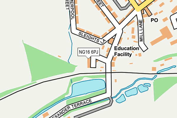 NG16 6PJ map - OS OpenMap – Local (Ordnance Survey)