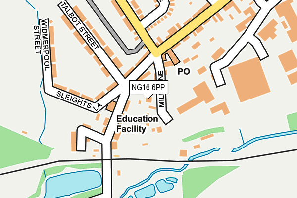 NG16 6PP map - OS OpenMap – Local (Ordnance Survey)