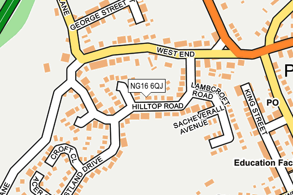 NG16 6QJ map - OS OpenMap – Local (Ordnance Survey)