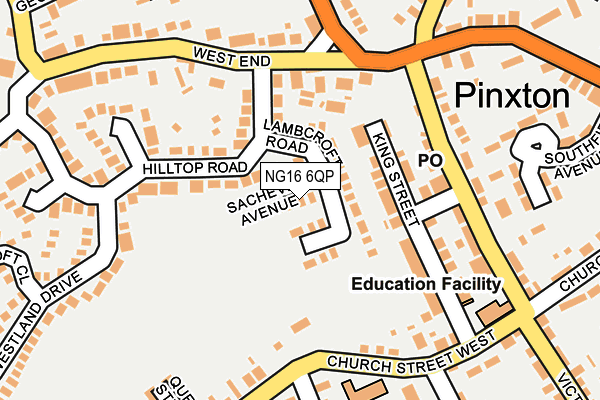 NG16 6QP map - OS OpenMap – Local (Ordnance Survey)